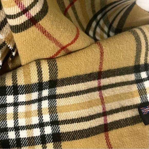 100% Scotland Cashmere Scarf Plaid Unisex Good Condition - Picture 3 of 6